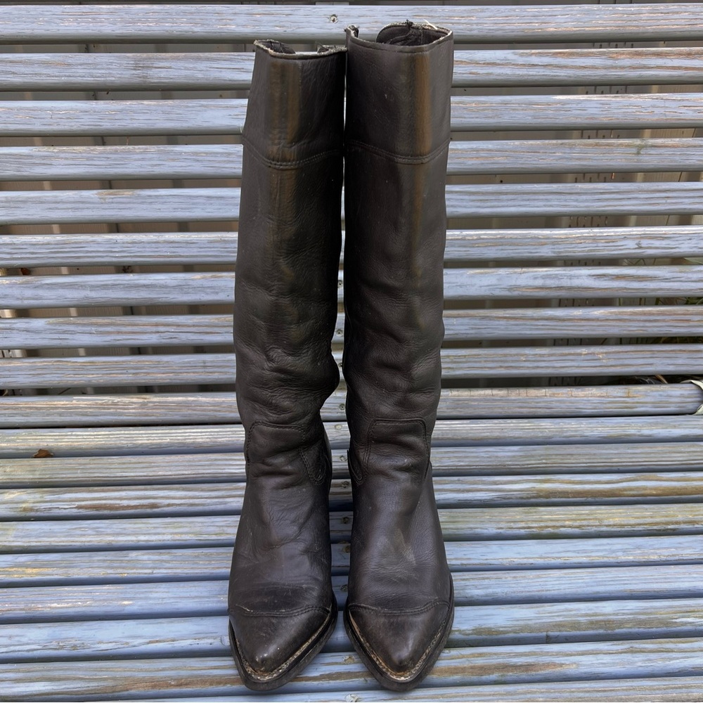 Vintage Harley Davidson Western Style Heeled Boots - Picture 4 of 11